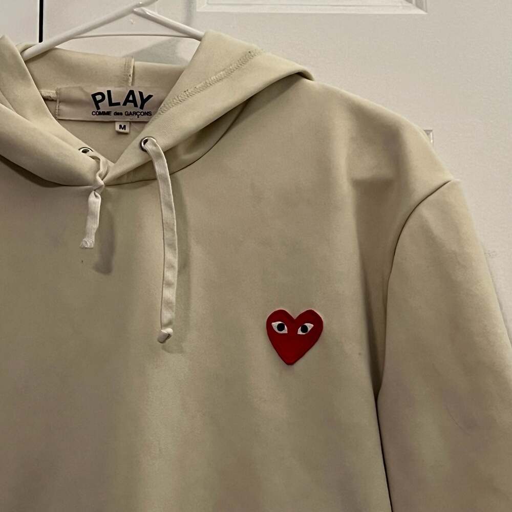 Comme des Garçons PLAY Pullover Hoodie with Red Heart Patch